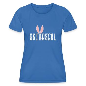 Ski Ski with ears - Women's Functional T-Shirt - royal blue - Front - AI Model Female 172 light (172cm)
