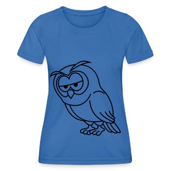 Uil Comic - Functioneel T-shirt voor vrouwen - koningsblauw - Voor - AI Model Female 172 light (172cm)