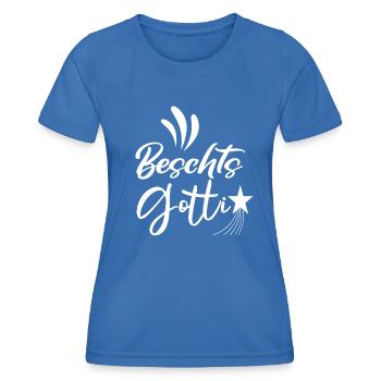 Bestes Gotti der Welt Schweiz Patentante Patin - Frauen Funktions-T-Shirt - Königsblau - Vorne - AI Model Female 172 light (172cm)