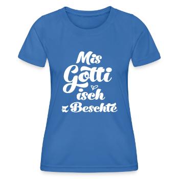 Mis Gotti isch z beschte Patentante Taufe Patin - Frauen Funktions-T-Shirt - Königsblau - Vorne - AI Model Female 172 light (172cm)
