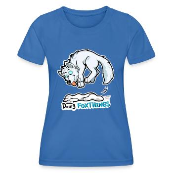 Renard polaire Doing Foxthings - T-shirt sport Femme - bleu roi - Devant - AI Model Female 172 light (172cm)