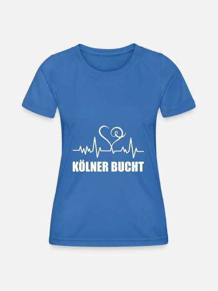 Heartbeat Kölner Bucht - Frauen Funktions-T-Shirt - Königsblau