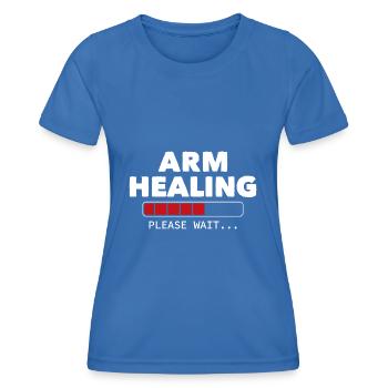 Arm Healing Please Wait - Frauen Funktions-T-Shirt - Königsblau - Vorne - AI Model Female 172 light (172cm)