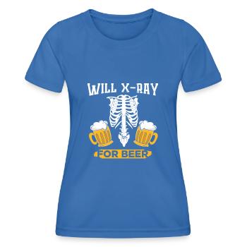 Will x-ray for beer - Frauen Funktions-T-Shirt - Königsblau - Vorne - AI Model Female 172 light (172cm)