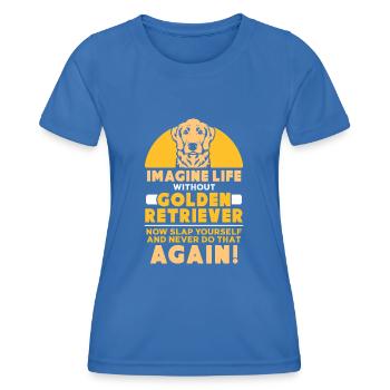 Golden retriever - Frauen Funktions-T-Shirt - Königsblau - Vorne - AI Model Female 172 light (172cm)
