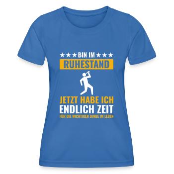 Rentner Rente Rentenbeginn Saufen Bier Alkohol - Frauen Funktions-T-Shirt - Königsblau - Vorne - AI Model Female 172 light (172cm)