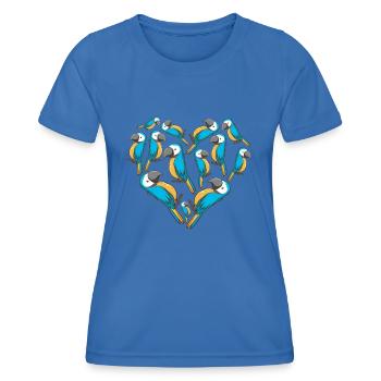 Herz Ara - Frauen Funktions-T-Shirt - Königsblau - Vorne - AI Model Female 172 light (172cm)