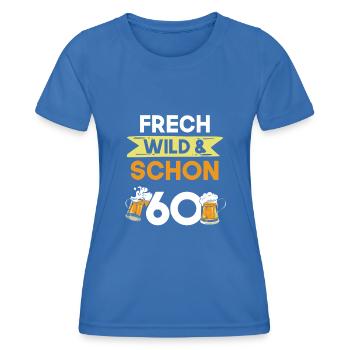 Geschenk 60 Jahre Geburtstag Bier Biertrinker - Frauen Funktions-T-Shirt - Königsblau - Vorne - AI Model Female 172 light (172cm)
