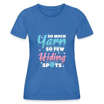 Tant de laine, si peu de cachettes - T-shirt sport Femme - bleu roi - Devant - AI Model Female 172 light (172cm)