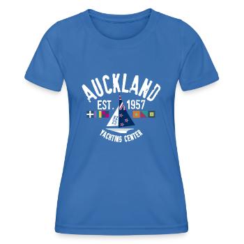 Auckland Yachting Center - Frauen Funktions-T-Shirt - Königsblau - Vorne - AI Model Female 172 light (172cm)