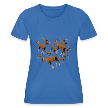Herz Antilope - Frauen Funktions-T-Shirt - Königsblau - Vorne - AI Model Female 172 light (172cm)