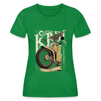 Simson Schwalbe KR51 - Frauen Funktions-T-Shirt - Kelly Green - Vorne - AI Model Female 172 dark (172cm)