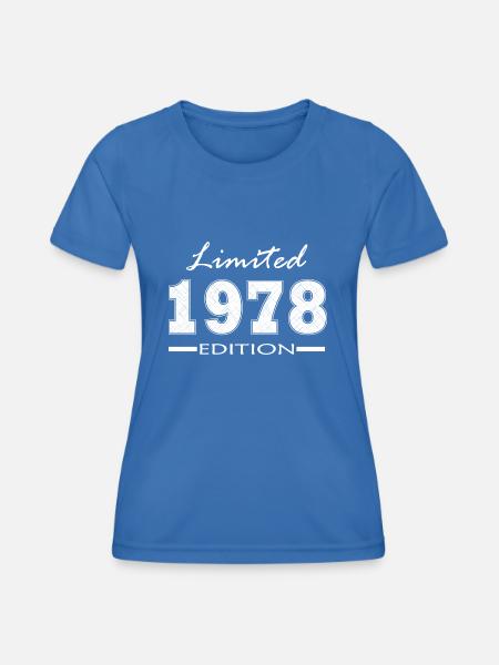 1978 Geburtstagsgeschenk 45 Jahre - Frauen Funktions-T-Shirt - Königsblau