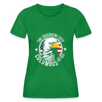 Columbus Ohio - T-shirt sport Femme - vert - Devant - AI Model Female 172 dark (172cm)