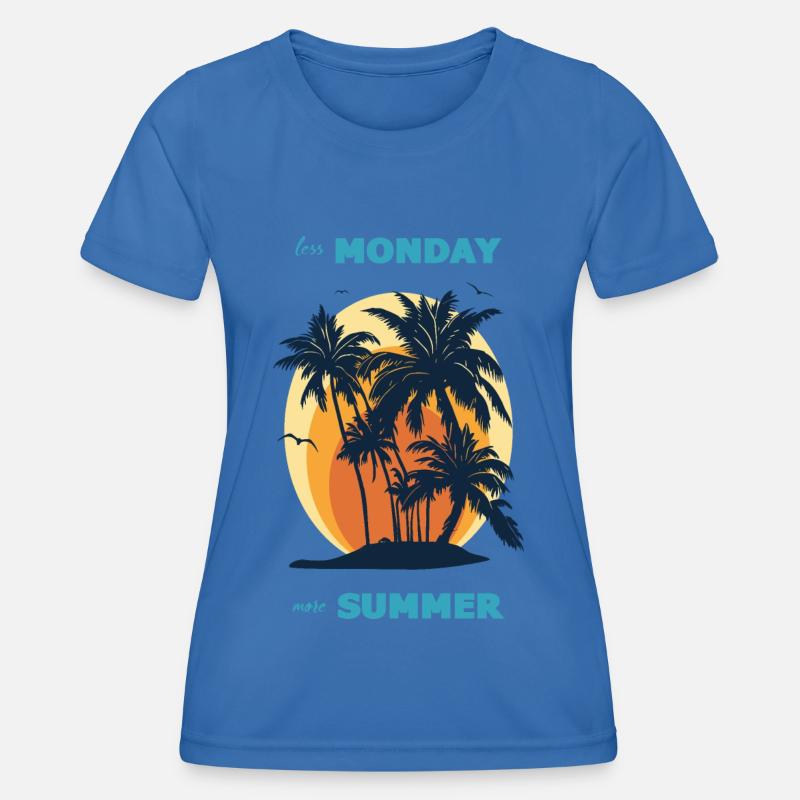 Less Monday, more summer. - Women's Functional T-Shirt - royal blue