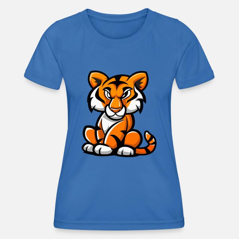 Tiger Comic - Women's Functional T-Shirt - royal blue