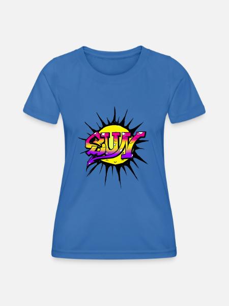 Sun Graffiti Text - Frauen Funktions-T-Shirt - Königsblau
