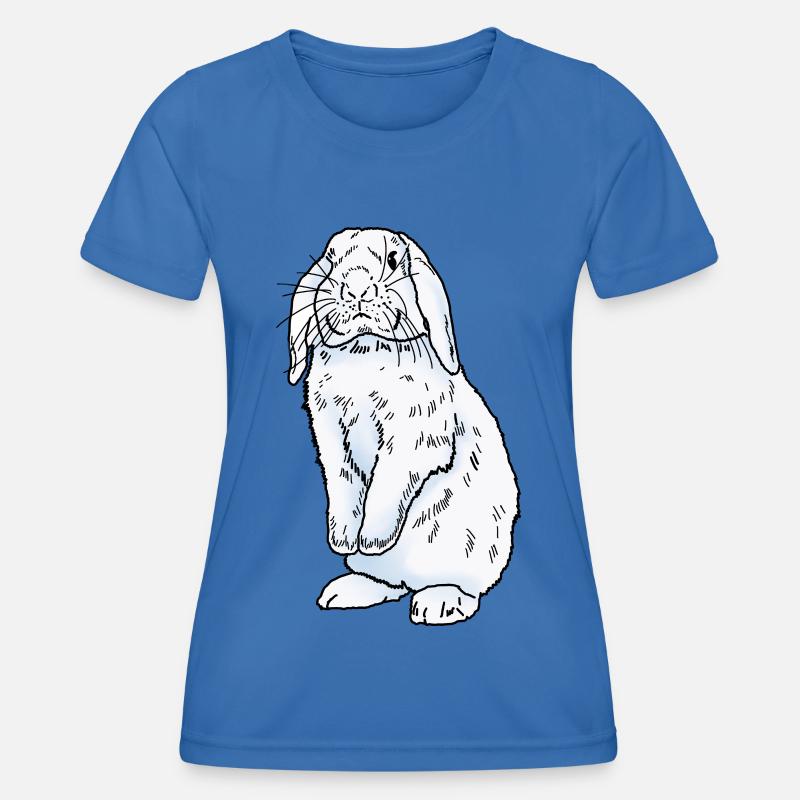 Rabbit white - Women's Functional T-Shirt - royal blue