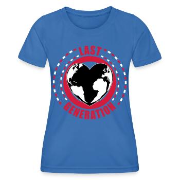 Letzte Generation | Farben änderbar - Frauen Funktions-T-Shirt - Königsblau - Vorne - AI Model Female 172 light (172cm)