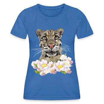 leopard nebula - Women's Functional T-Shirt - royal blue - Front - AI Model Female 172 light (172cm)