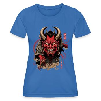 Oni Yökai Kreatur mit scharfen Klauen und Hörnern - Frauen Funktions-T-Shirt - Königsblau - Vorne - AI Model Female 172 light (172cm)