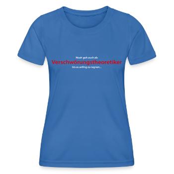 Noah Verschwörungstheoretiker - Frauen Funktions-T-Shirt - Königsblau - Vorne - AI Model Female 172 light (172cm)