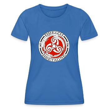 Bretagne - Breizh - T-shirt sport Femme - bleu roi - Devant - AI Model Female 172 light (172cm)