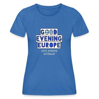 Eurovision Song Contest Griechenland - Frauen Funktions-T-Shirt - Königsblau - Vorne - AI Model Female 172 light (172cm)