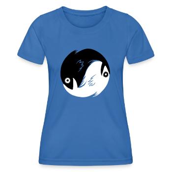 Ying-Yang Fish - Women's Functional T-Shirt - royal blue - Front - AI Model Female 172 light (172cm)