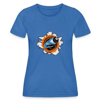Burning 8 billard boule billard, billard, snooker - T-shirt sport Femme - bleu roi - Devant - AI Model Female 172 light (172cm)