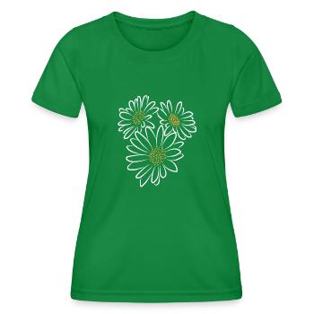 Marguerites espagnoles - T-shirt sport Femme - vert - Devant - AI Model Female 172 dark (172cm)