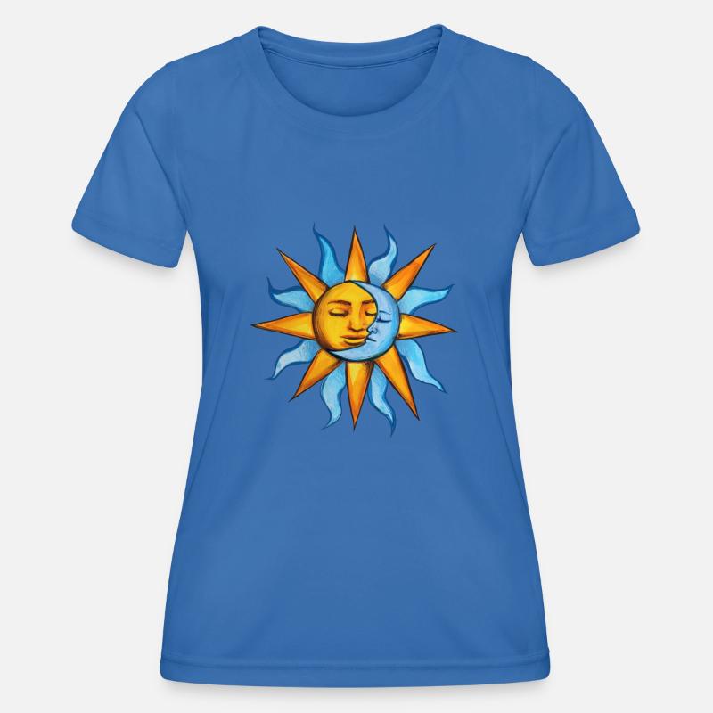 sun moon - Women's Functional T-Shirt - royal blue