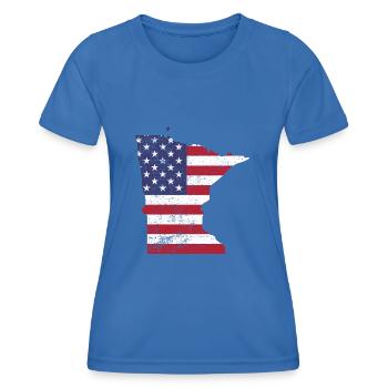 Minnesota - T-shirt sport Femme - bleu roi - Devant - AI Model Female 172 light (172cm)