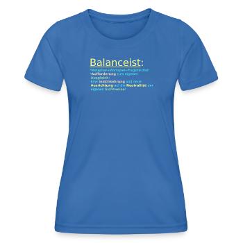 Balancist #1Neu 7 - Frauen Funktions-T-Shirt - Königsblau - Vorne - AI Model Female 172 light (172cm)