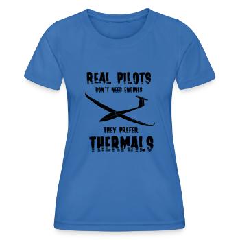 Planeur planeur pilote de planeur volant - T-shirt sport Femme - bleu roi - Devant - AI Model Female 172 light (172cm)