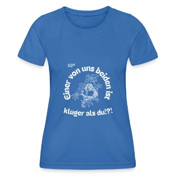 Klüger als du - Frauen Funktions-T-Shirt - Königsblau - Vorne - AI Model Female 172 light (172cm)