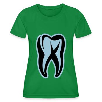 Dentiste Tooth Icon - T-shirt sport Femme - vert - Devant - AI Model Female 172 dark (172cm)