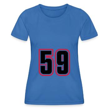 59 Nombre symbole - T-shirt sport Femme - bleu roi - Devant - AI Model Female 172 light (172cm)