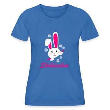 Skihäschen Skihaserl Damen Ski Design - Frauen Funktions-T-Shirt - Königsblau - Vorne - AI Model Female 172 light (172cm)