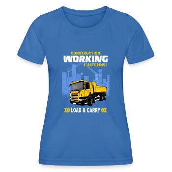 Camion à benne basculante - camion - camion - T-shirt sport Femme - bleu roi - Devant - AI Model Female 172 light (172cm)