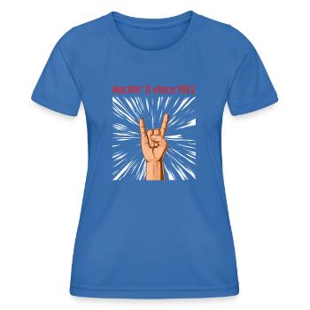 Rockin it since 1972 Heavy Metal Birthday Greeting - Women's Functional T-Shirt - royal blue - Front - AI Model Female 172 light (172cm)