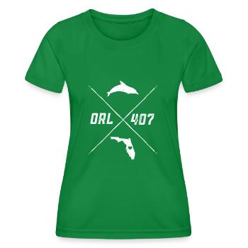 Orlando Florida - Women's Functional T-Shirt - kelly green - Front - AI Model Female 172 dark (172cm)