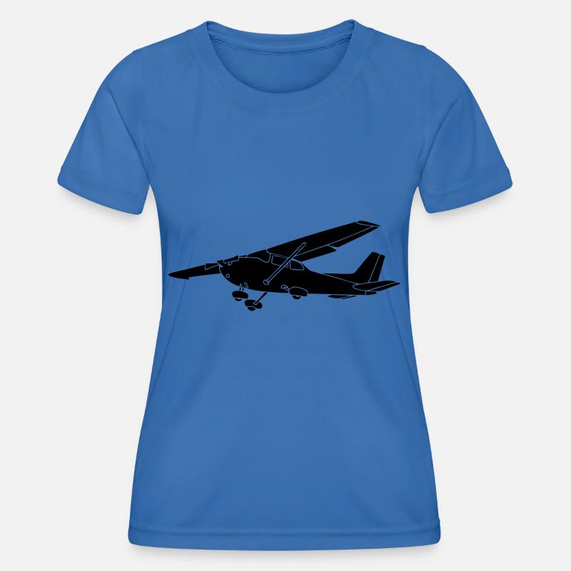 c172 airplane pilot powered airplane powered airplane - Women's Functional T-Shirt - royal blue
