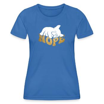 Bulldog Nope - T-shirt sport Femme - bleu roi - Devant - AI Model Female 172 light (172cm)
