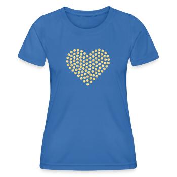 Diamant Herz goldgelb - Frauen Funktions-T-Shirt - Königsblau - Vorne - AI Model Female 172 light (172cm)
