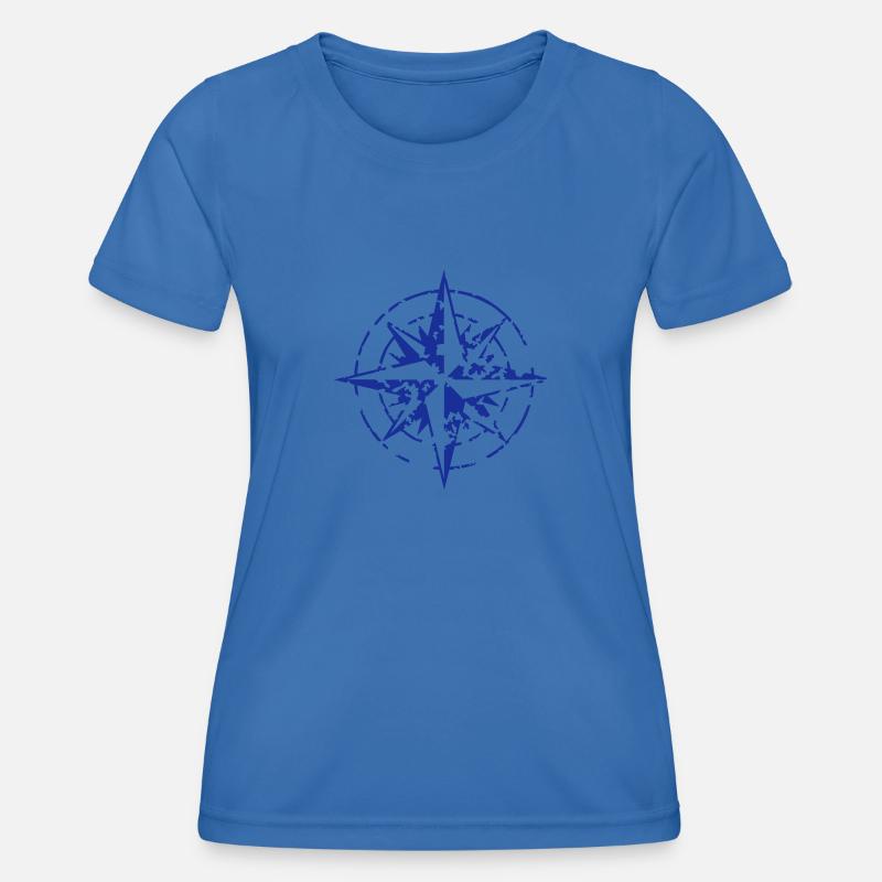windrose_02_a_1c - Women's Functional T-Shirt - royal blue