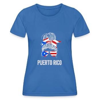 Porto Rico - T-shirt sport Femme - bleu roi - Devant - AI Model Female 172 light (172cm)