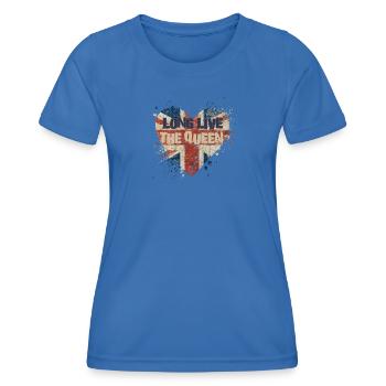 British Queen Coronation Camilla England Flag - Women's Functional T-Shirt - royal blue - Front - AI Model Female 172 light (172cm)