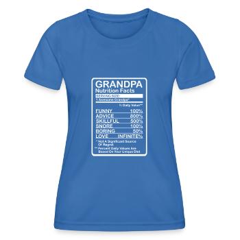 Grandpa Nutritional Values - Women's Functional T-Shirt - royal blue - Front - AI Model Female 172 light (172cm)