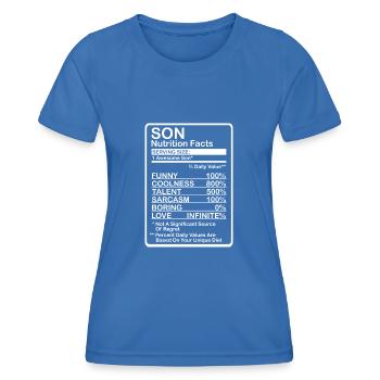 Son Nutritional Values - Women's Functional T-Shirt - royal blue - Front - AI Model Female 172 light (172cm)